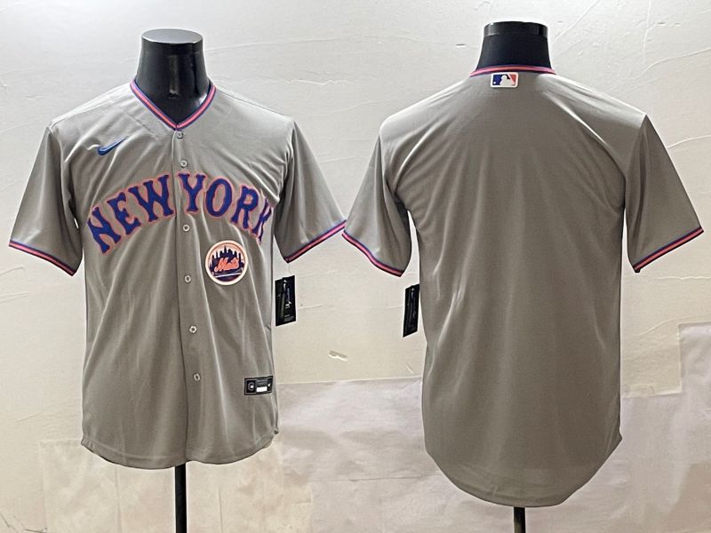 Men New York Mets Blank Grey Second generation 2025 Nike MLB Jersey style 3->new york mets->MLB Jersey